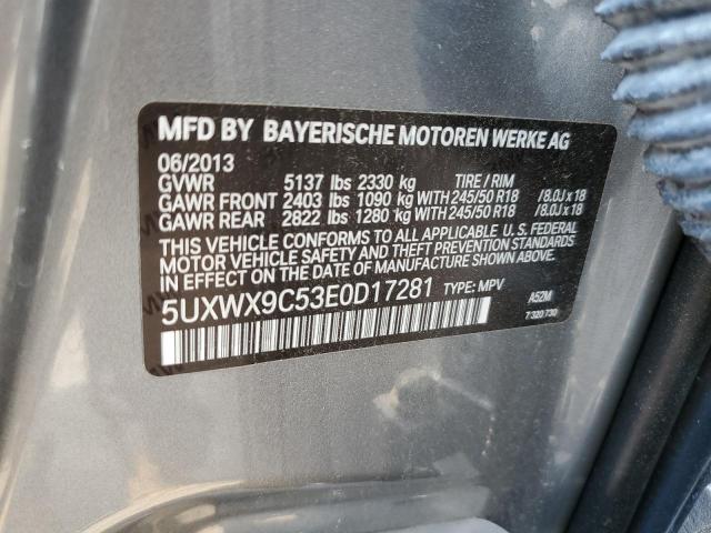 5UXWX9C53E0D17281 BMW X3 Xdrive28i