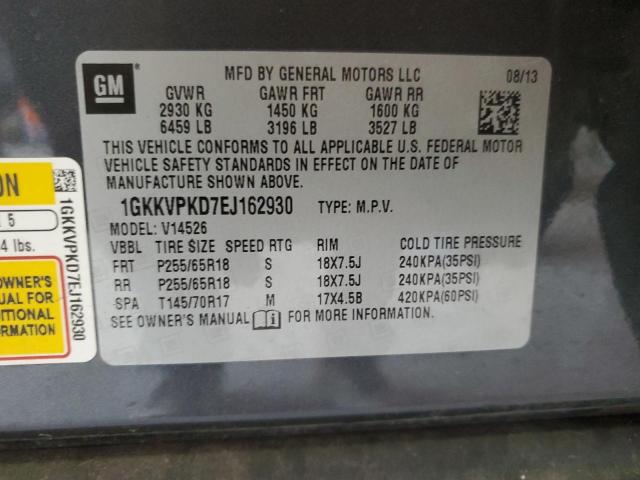 1GKKVPKD7EJ162930 GMC ACADIA SLE