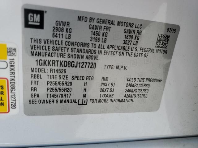 1GKKRTKD8GJ127720 GMC Acadia Denali