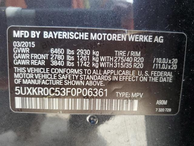 5UXKR0C53F0P06361 BMW X5 Xdrive35i