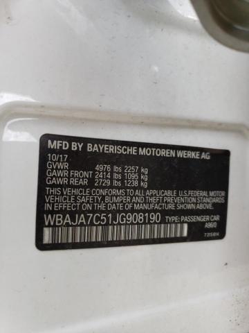 WBAJA7C51JG908190 BMW 530 XI