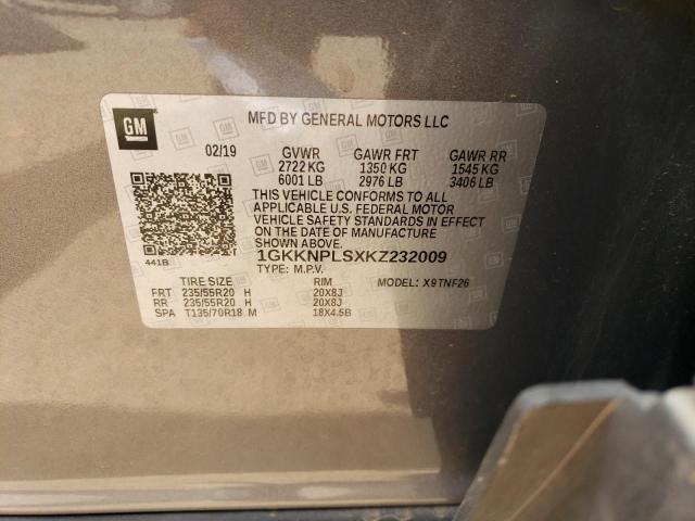 1GKKNPLSXKZ232009 GMC Acadia Denali