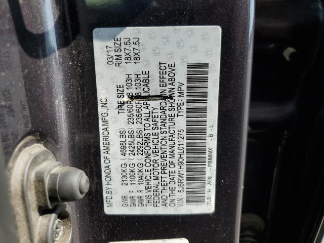 5J6RW1H90HL011275 Honda Cr-v Touring