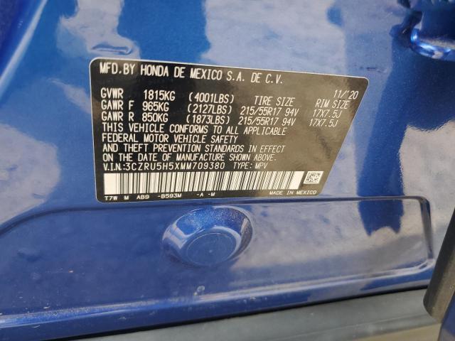 3CZRU5H5XMM709380 Honda HR-V EX