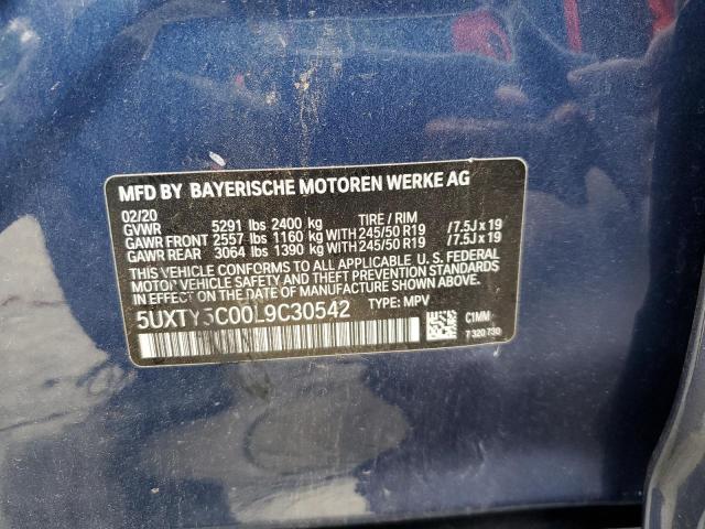 5UXTY5C00L9C30542 BMW X3 Xdrive30i