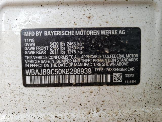 WBAJB9C50KB288939 BMW M550xi