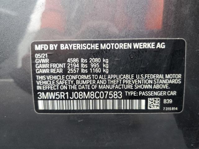 3MW5R1J08M8C07583 BMW 330I