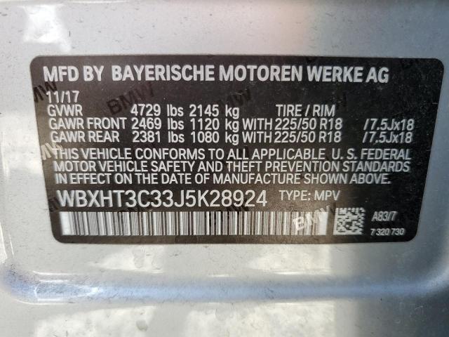 WBXHT3C33J5K28924 BMW X1 Xdrive28i