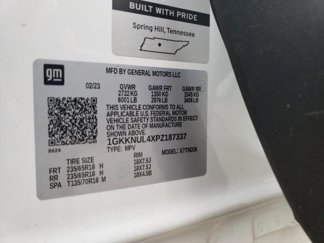 1GKKNUL4XPZ187337 GMC ACADIA SLT