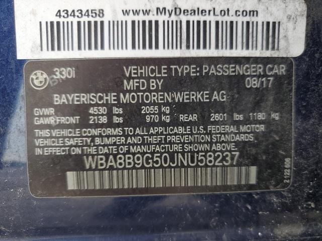 WBA8B9G50JNU58237 BMW 330 I