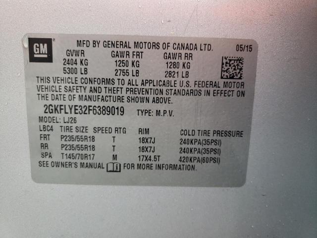 2GKFLYE32F6389019 GMC Terrain Slt