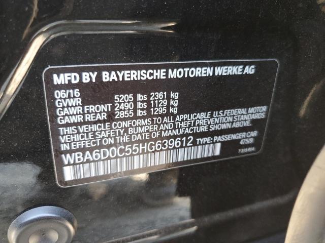 WBA6D0C55HG639612 BMW 640 I Gran Coupe