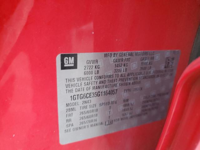 1GTG6CE35G1164057 GMC CANYON SLE
