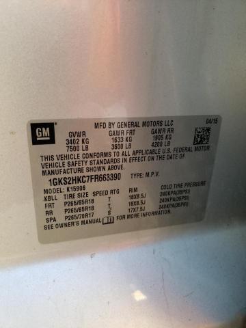 1GKS2HKC7FR663390 GMC Yukon Xl K1500 Slt