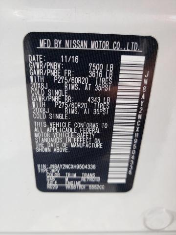 JN8AY2NCXH9504336 Nissan ARMADA SV