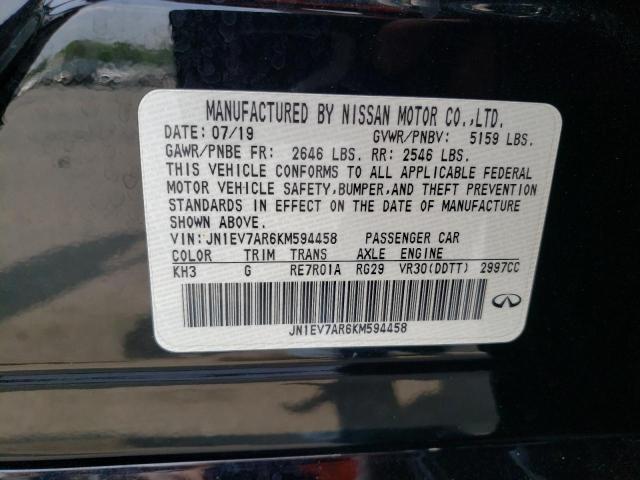 JN1EV7AR6KM594458 Infiniti Q50 LUXE