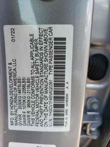 1HGCV1F45NA020391 Honda Accord Sport Se