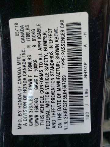 2HGFC2F55JH567299 Honda Civic Lx