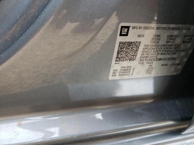 3GTU9DED8KG232502 GMC Sierra K1500 Slt