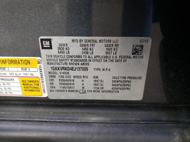 1GKKVRKD4EJ137009 GMC Acadia Slt-1