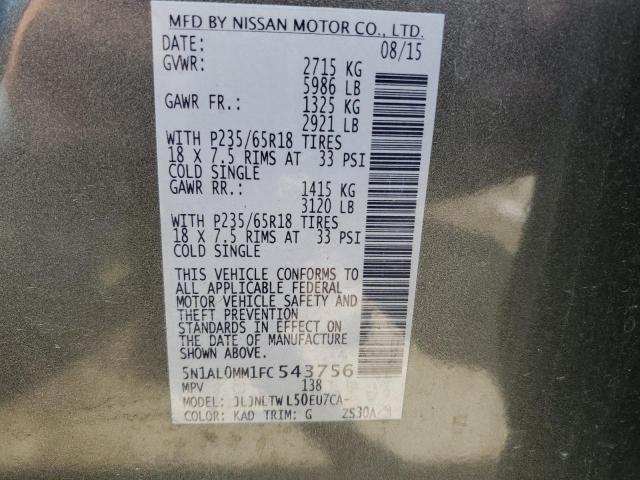 5N1AL0MM1FC543756 Infiniti QX60