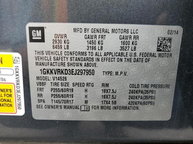 1GKKVRKD3EJ297950 GMC Acadia Slt-1