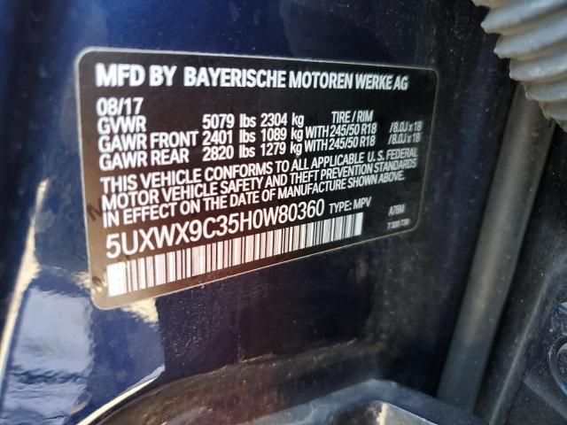 5UXWX9C35H0W80360 BMW X3 Xdrive28i