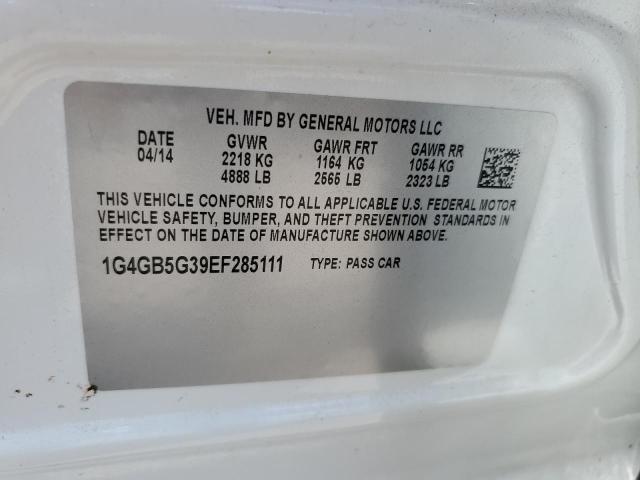 1G4GB5G39EF285111 Buick Lacrosse