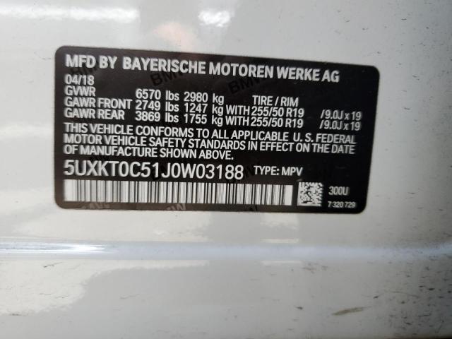 5UXKT0C51J0W03188 BMW X5 Xdr40e