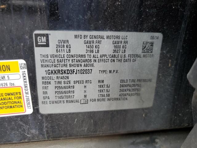 1GKKRSKD3FJ102037 GMC Acadia Slt-2