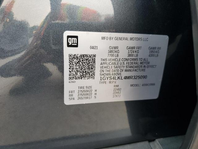 1GYS4LKL4MR325090 Cadillac Escalade Esv Premium Luxury
