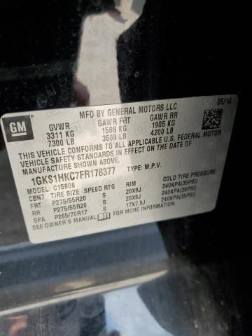 1GKS1HKC7FR178377 GMC Yukon Xl C1500 Slt
