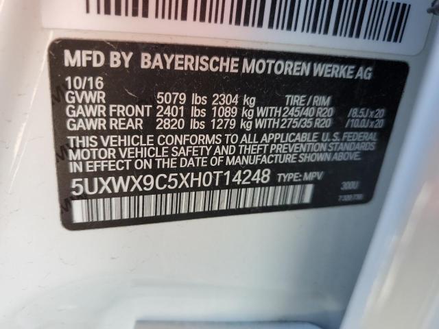 5UXWX9C5XH0T14248 BMW X3 Xdrive28i