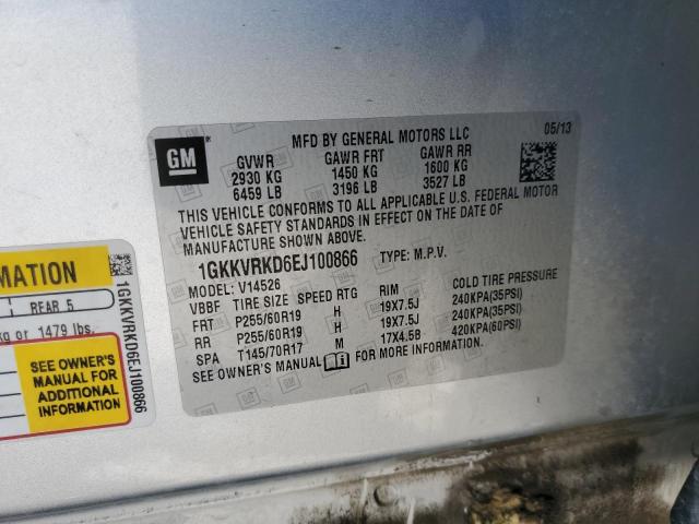 1GKKVRKD6EJ100866 GMC Acadia Slt-1