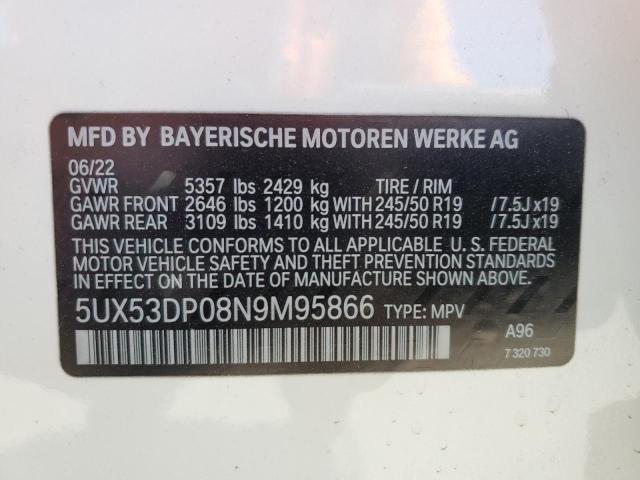 5UX53DP08N9M95866 BMW X3 Xdrive30i