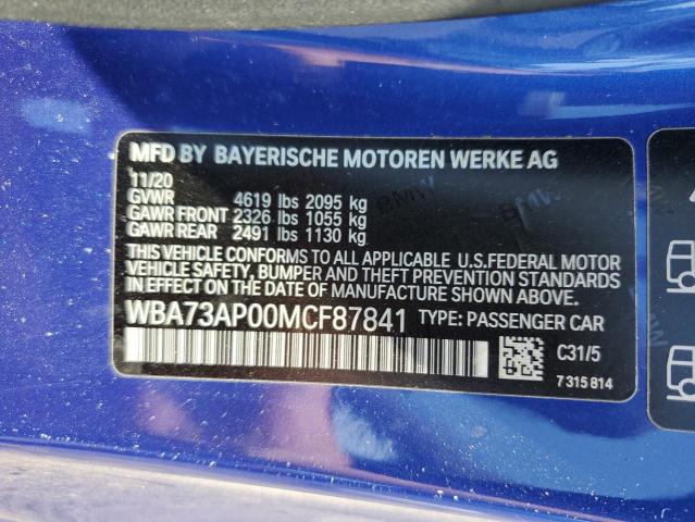 WBA73AP00MCF87841 BMW 430xi