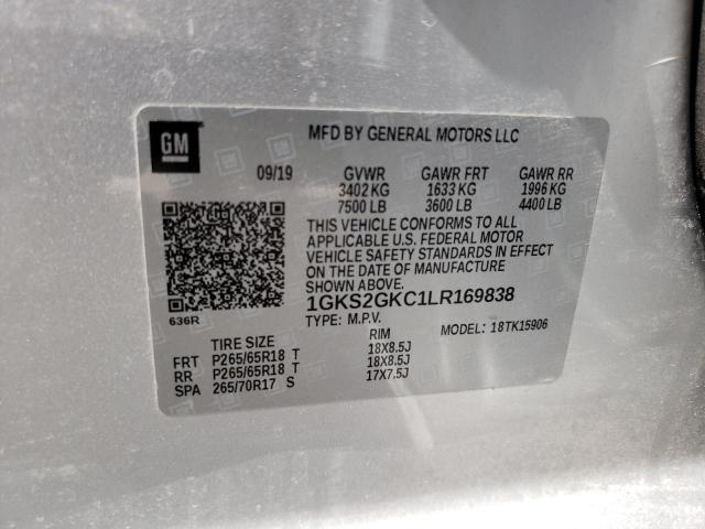 1GKS2GKC1LR169838 GMC Yukon Xl K1500 Slt