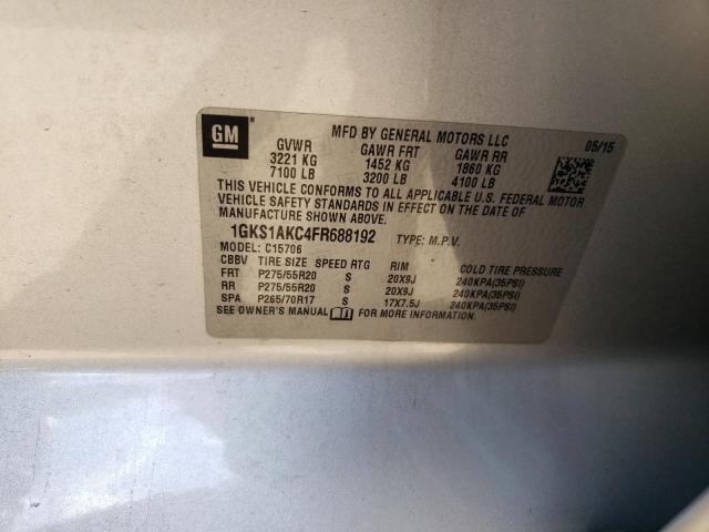 1GKS1AKC4FR688192 GMC YUKON SLE