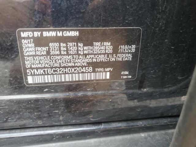 5YMKT6C32H0X20458 BMW X5 M