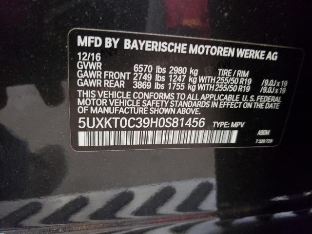 5UXKT0C39H0S81456 BMW X5 Xdr40e