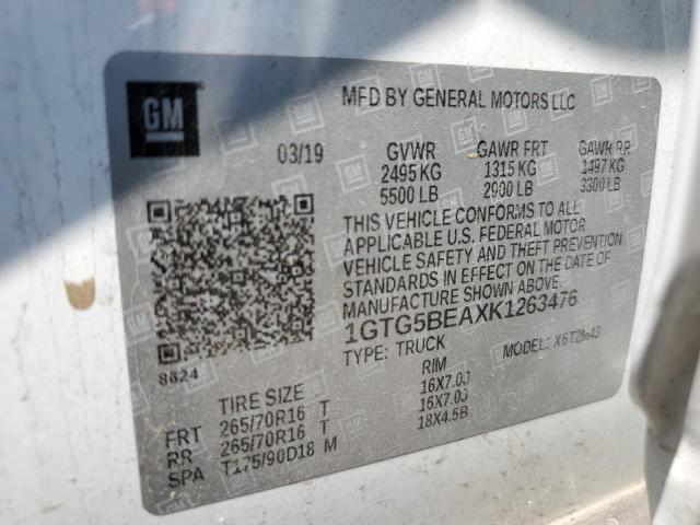 1GTG5BEAXK1263476 GMC Canyon