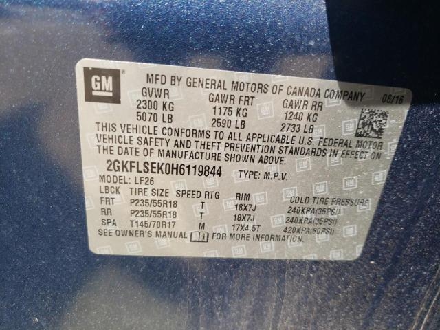 2GKFLSEK0H6119844 GMC Terrain Sle