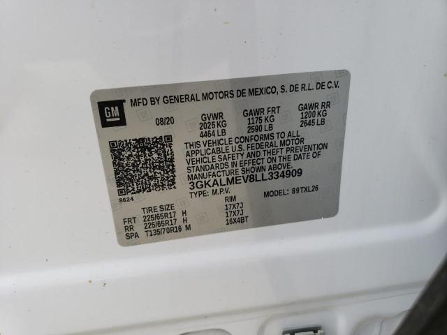 3GKALMEV8LL334909 GMC Terrain Sle