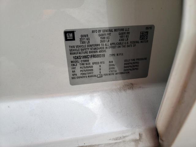 1GKS1HKC1FR688319 GMC Yukon Xl C1500 Slt
