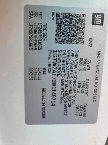 1GTW7AF73N1145714 GMC Savana G2500