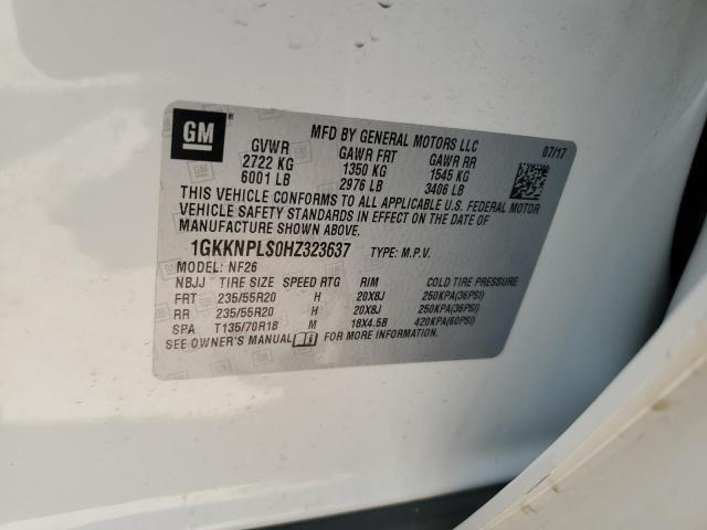 1GKKNPLS0HZ323637 GMC Acadia Denali