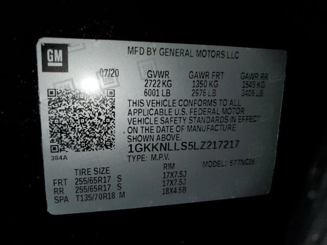 1GKKNLLS5LZ217217 GMC Acadia At4
