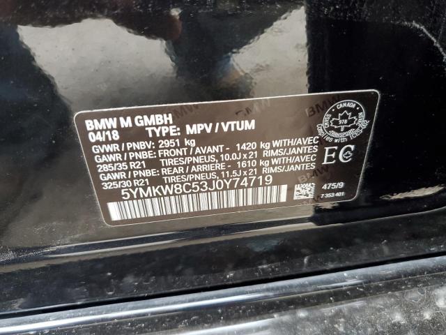 5YMKW8C53J0Y74719 BMW X6 M