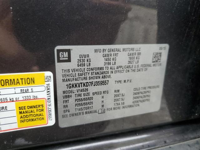 1GKKVTKD7FJ359557 GMC Acadia Denali