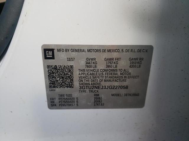 3GTU2NEJ3JG227058 GMC Sierra K1500 Slt